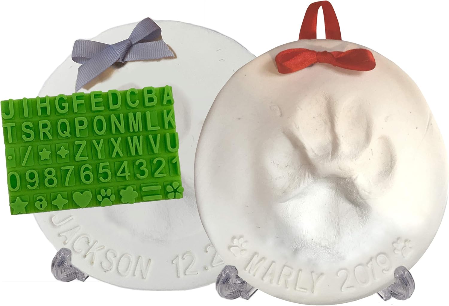 Ultimate Pawprint Keepsake Kit (Makes 2) Bonus Personalization Tool & Display Stands