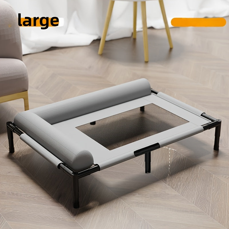 Elevated Pet Cushion All-Season Raised Dog Bed with Ventilated Mesh Base