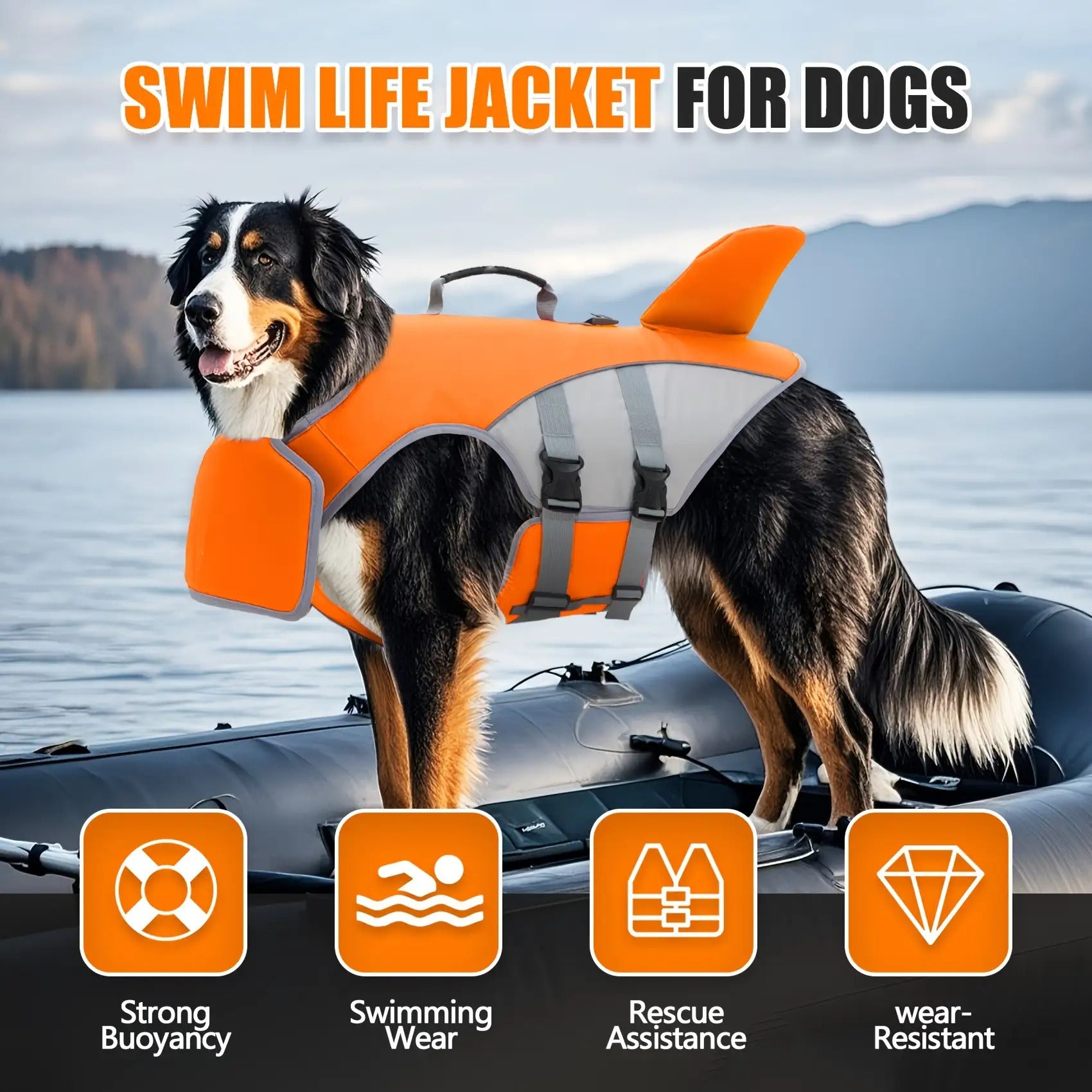 Summer High Buoyancy Dog Life Jacket | Dog Swimwear Dog Swimming Outfit