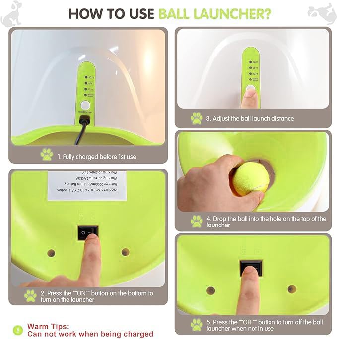 Automatic Dog Ball Launcher-Green