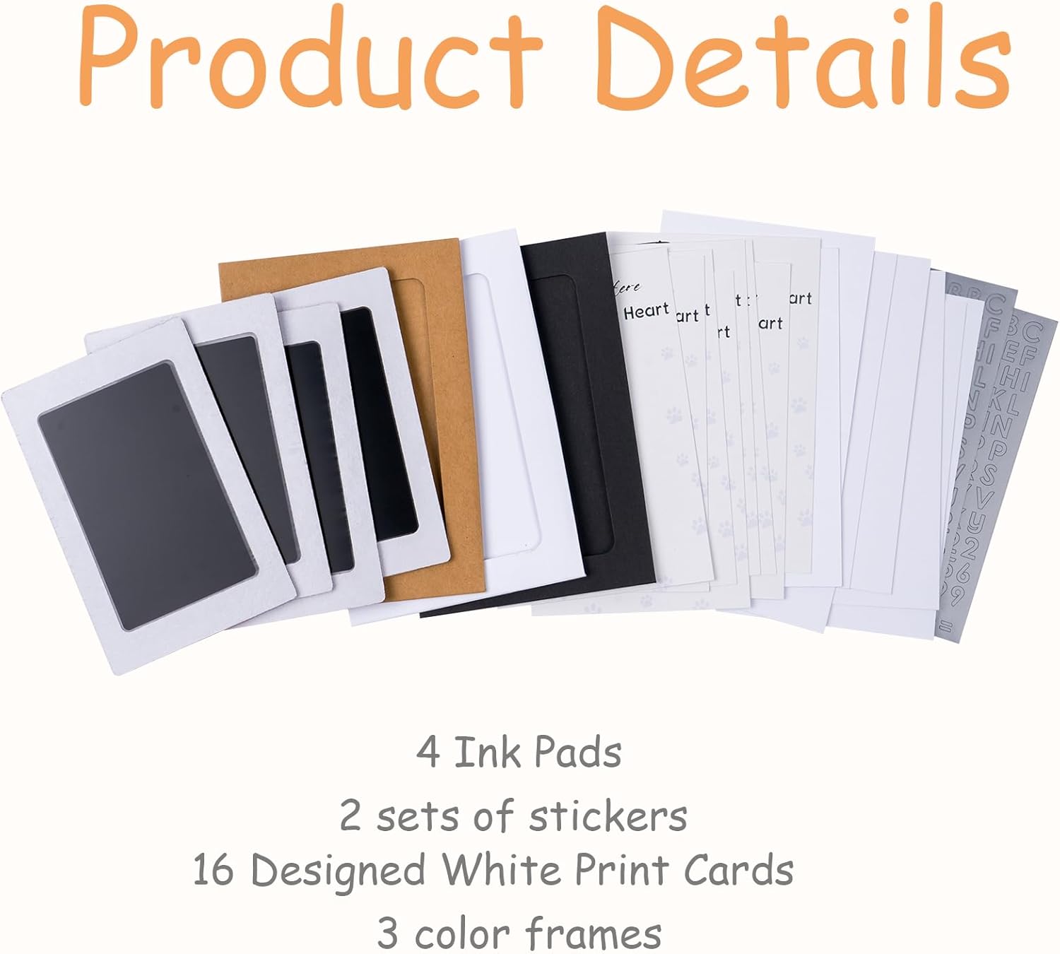 Inkless Paw Print Kit Dog Paw Print Kit Dog Nose Print Kit Clean Touch Ink Pads and Imprint Cards