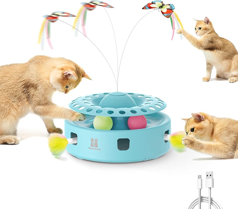 Cat Toys 3in1 Automatic Interactive Kitten Toy