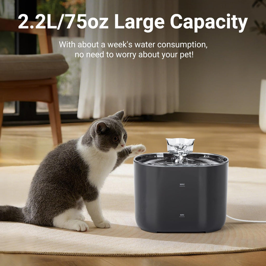 2.2L/74oz Cat Water Fountain