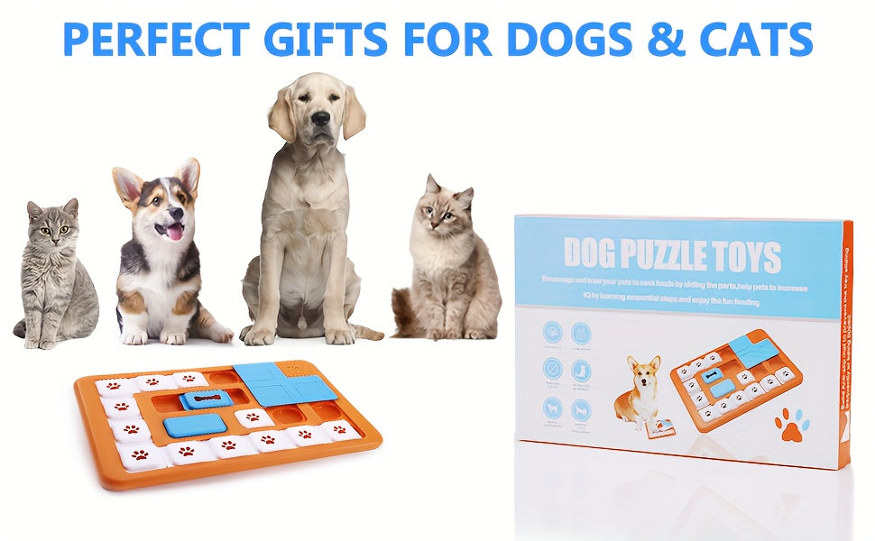 Durable Interactive Dog Puzzle Toy - Squeaky Treat Dispensing Game