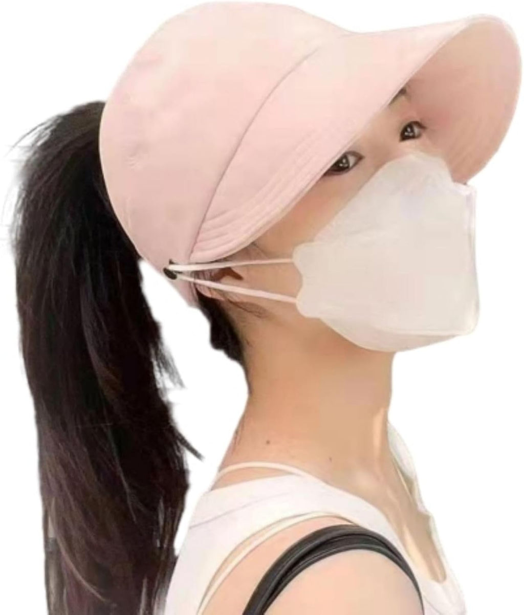 Outdoor Uv Protection Hollow Top Sun Hat, Women's Outdoor Uv Protection Hollow Top Wide Brim Sun Hat
