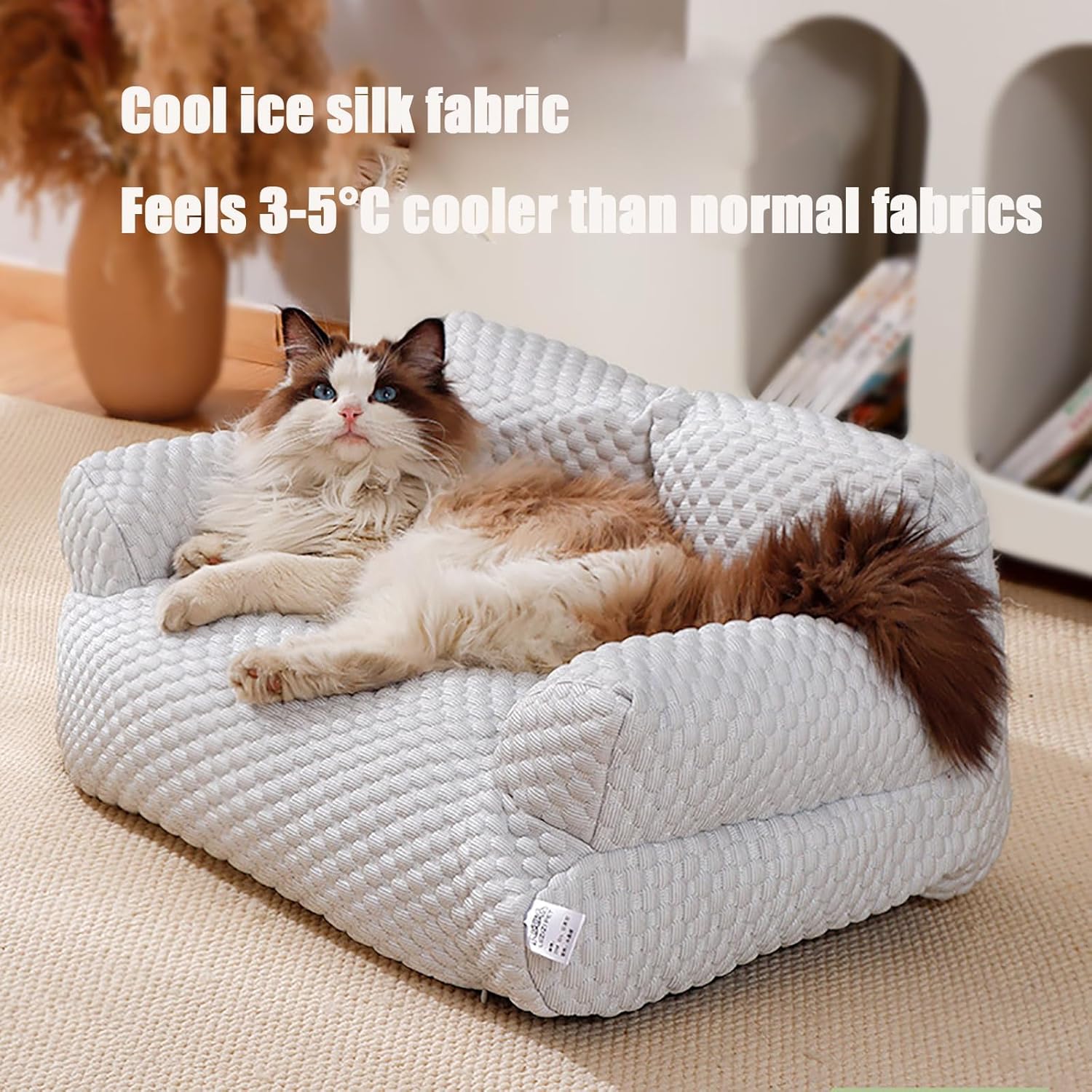 Ice Silk Cooling Pet Bed Breathable Washable Dog Sofa Bed