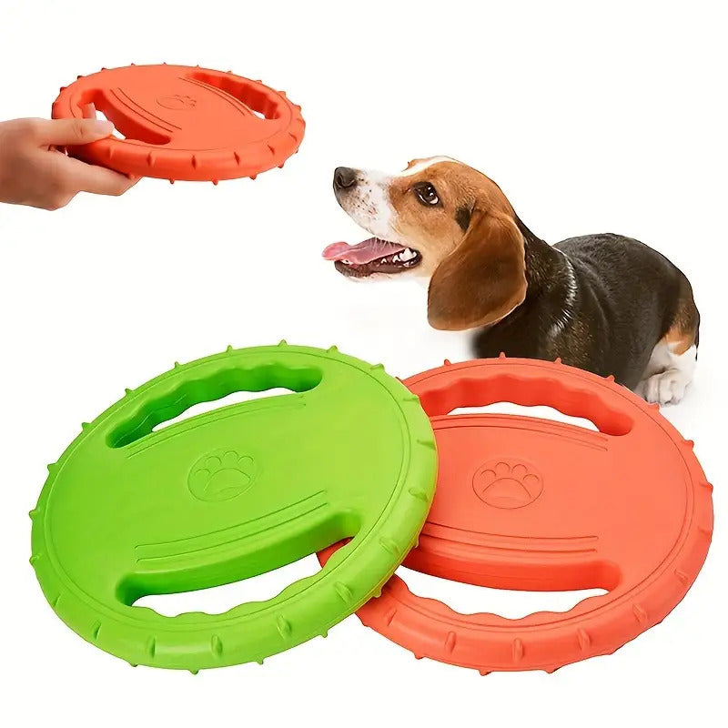 Chew-Resistant Durable Dog Training Flying Disc - Teeth Cleaning Rope Knot Toy for All Breeds