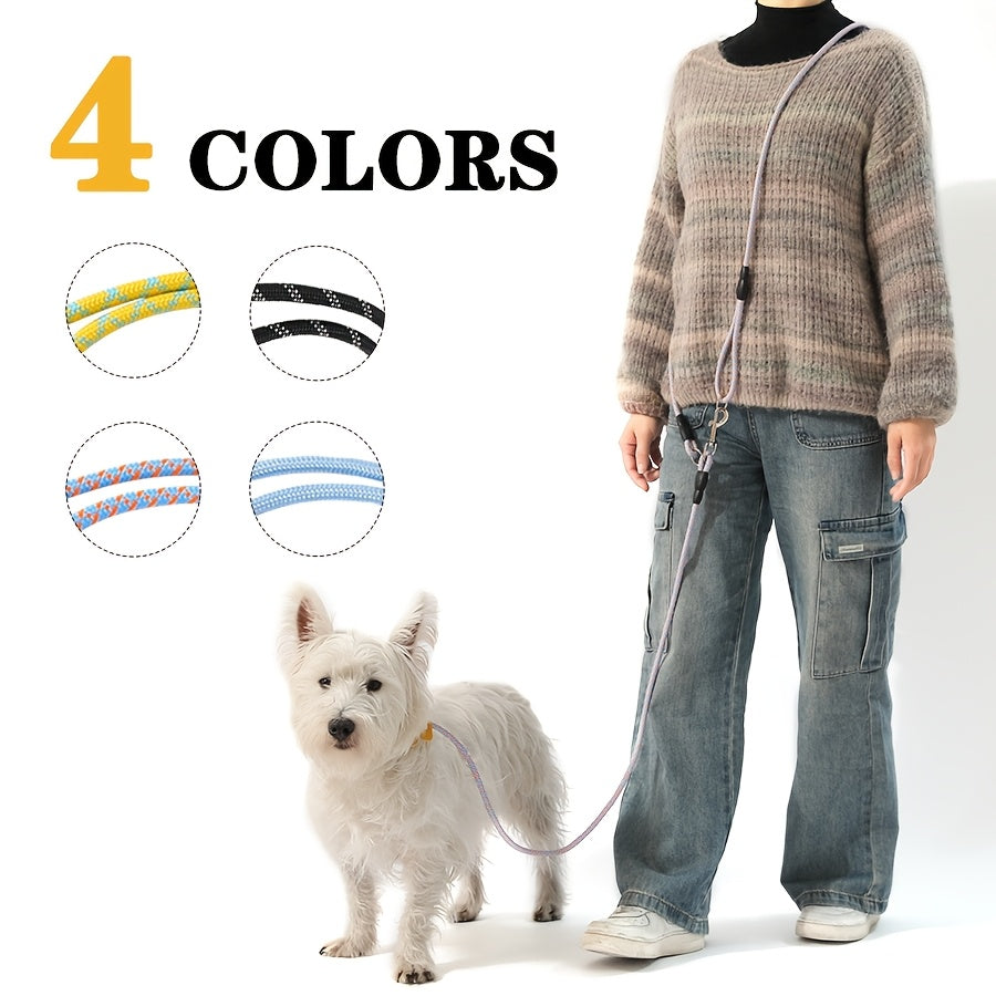 [Hands-Free] Versatile Hands-Free Dog Leash | Adjustable Crossbody Nylon Rope | Comfortable Grip Handle | Ideal for Running & Walking