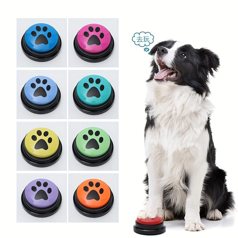 4/8/10pcs Dog Training Buttons with LED Lights Interactive Pet Communication Toy Recordable Talking Buttons