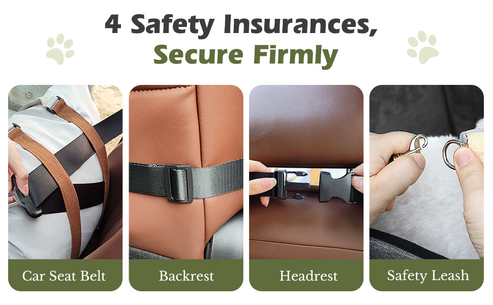 Dog Car Seat for Small Dog Soft Dog Booster Car Seat under 25lb