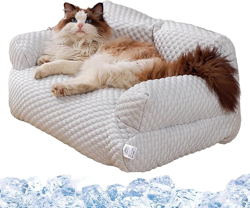 Ice Silk Cooling Pet Bed Breathable Washable Dog Sofa Bed