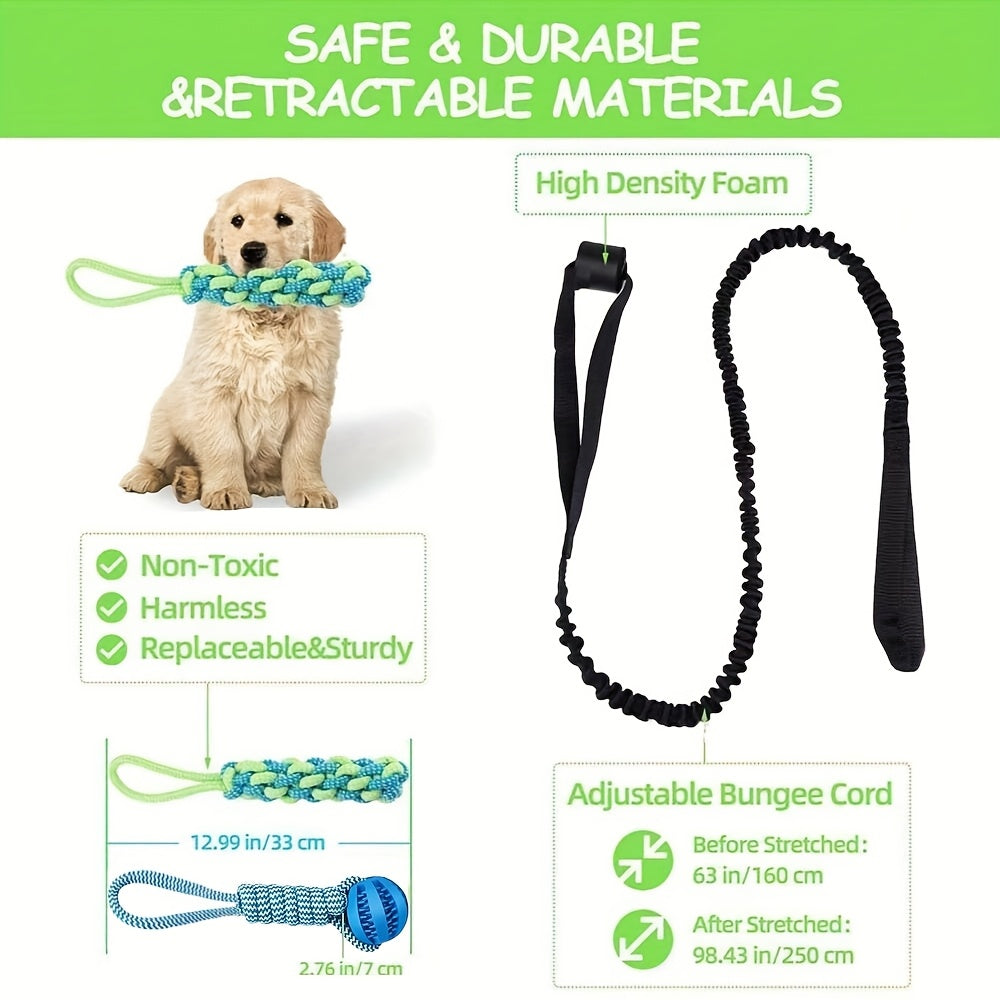 Interactive Dog Tug of War Toy Durable Fabric Tug Rope
