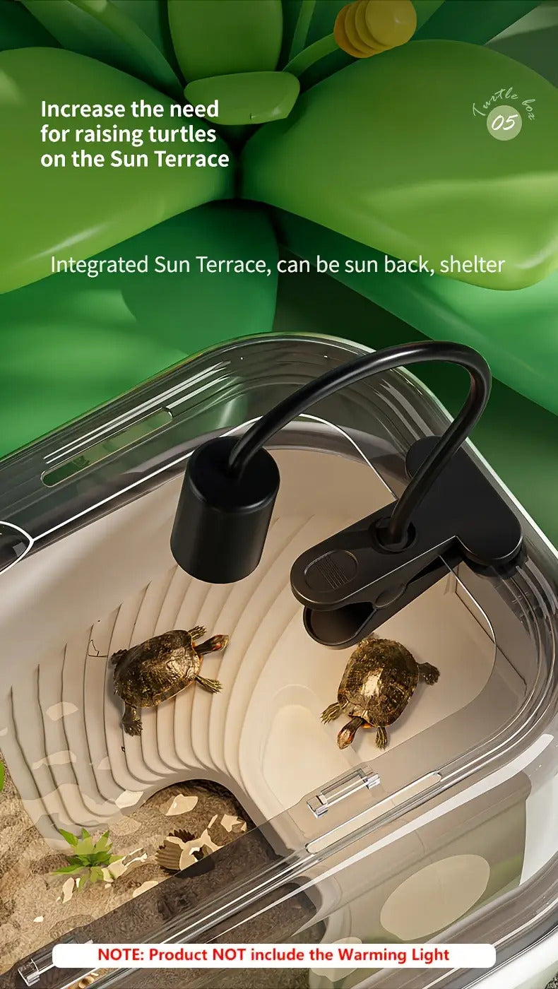 Turtle Aquarium with Feeding Bowl