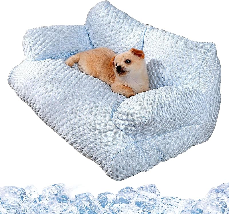 Ice Silk Cooling Pet Bed Breathable Washable Dog Sofa Bed