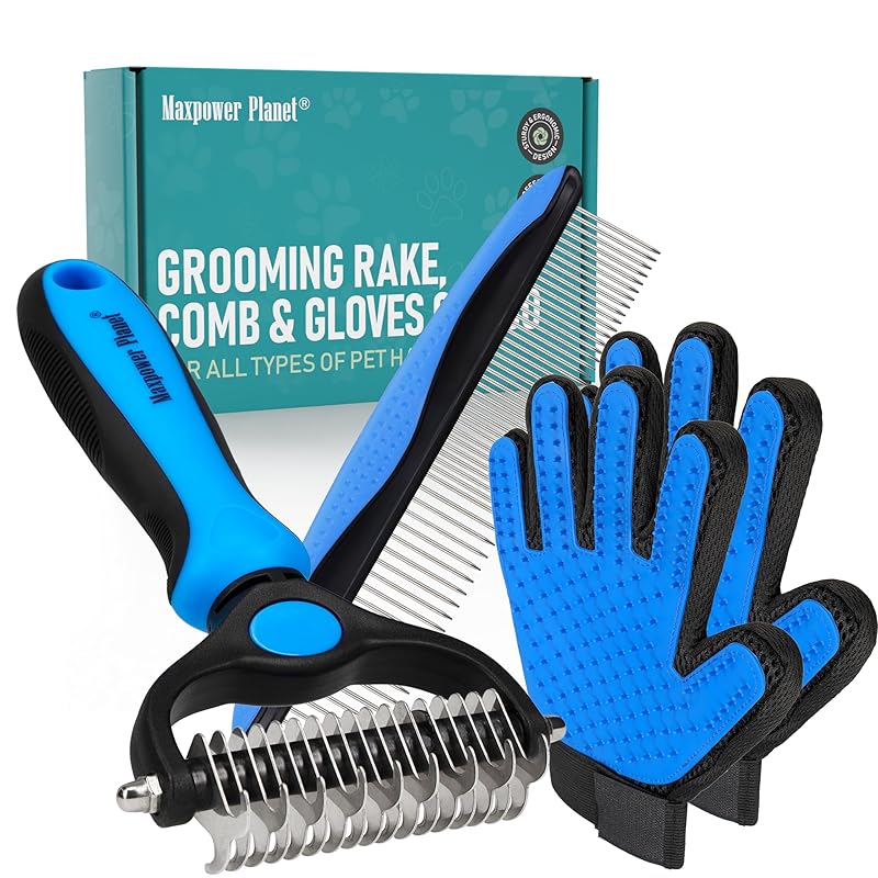Planet Original Pet Grooming Rake - Double-Sided Deshedding Dematting Tool