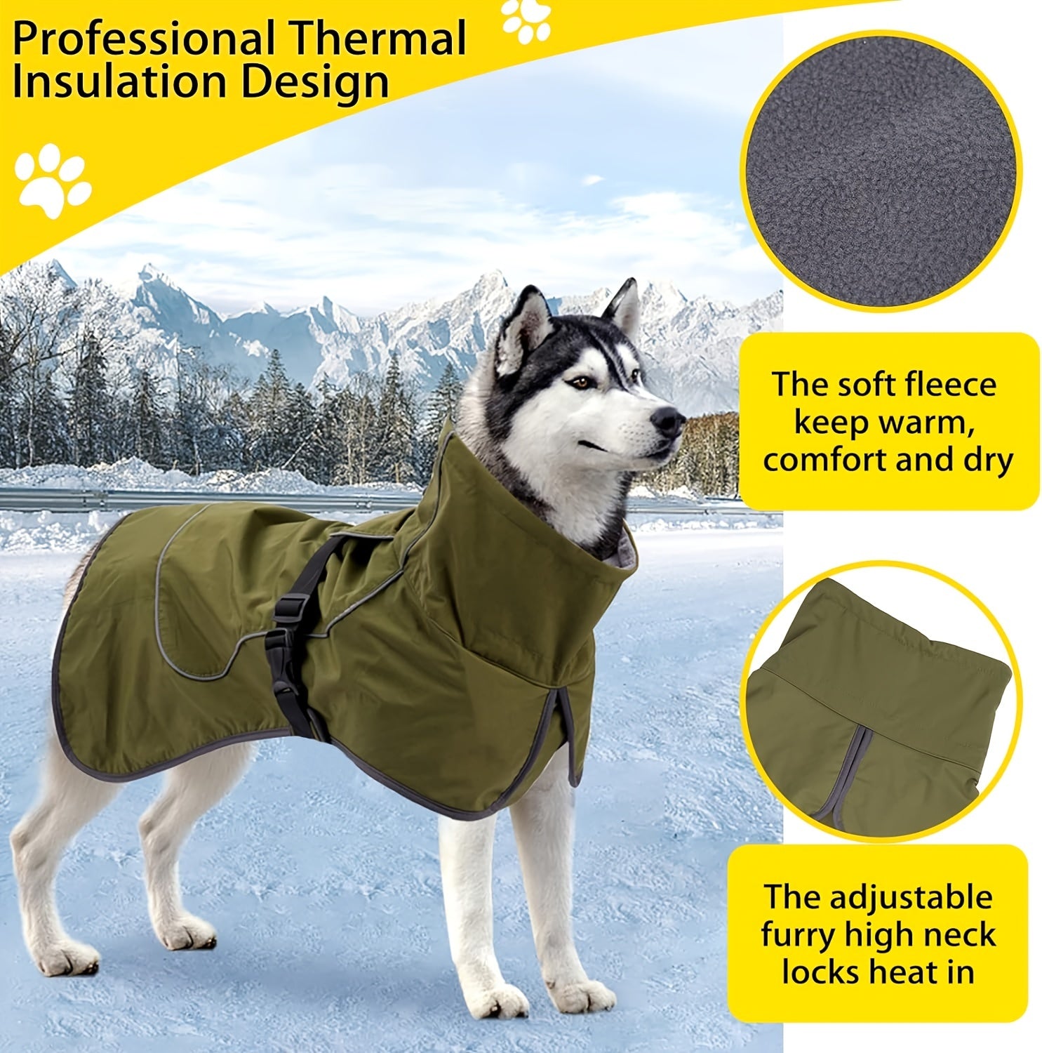 Winter Warmth Double-Layer Dog Jackets
