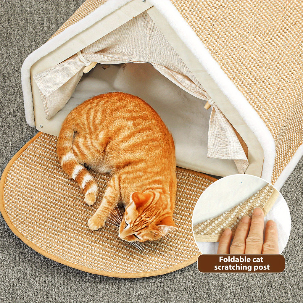 Extra Large Sisal Cat Tent with Scratching Pad