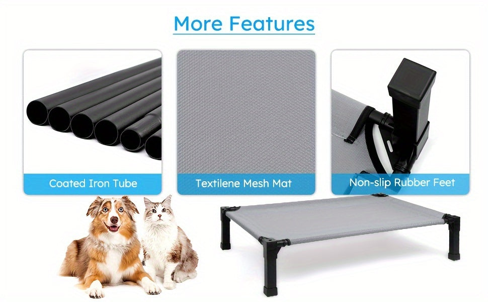 Cooling Elevated Dog Bed with Washable Breathable Mesh