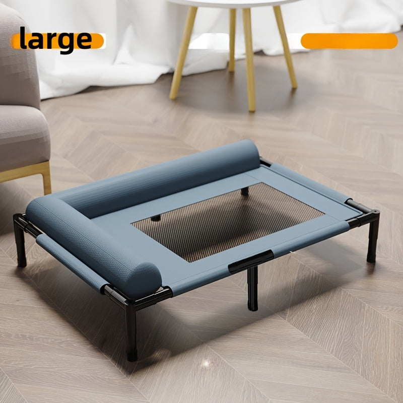 Elevated Pet Cushion All-Season Raised Dog Bed with Ventilated Mesh Base