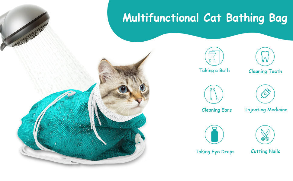 Adjustable Grooming Breathable Mesh Shower Bag