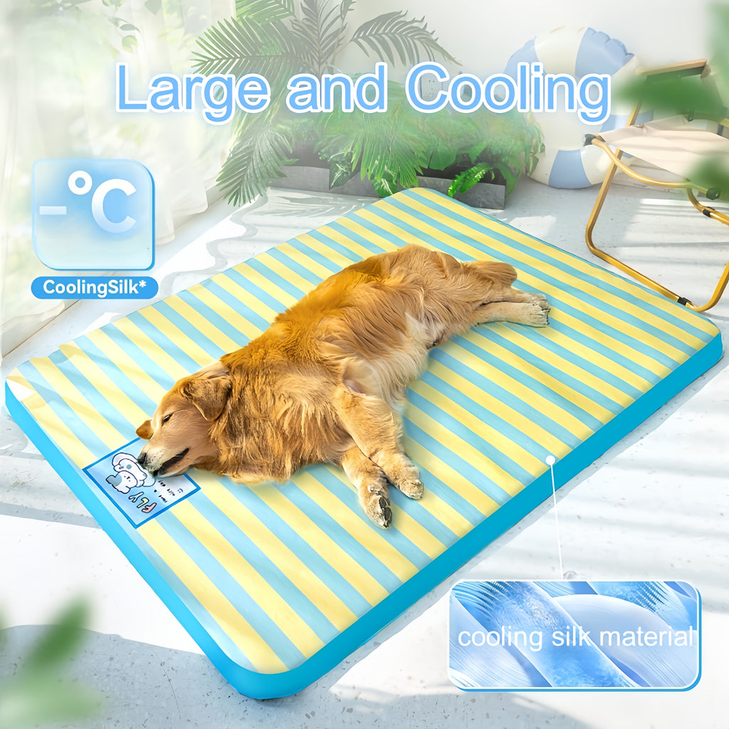 Portable Washable Striped Cooling Pet Mat