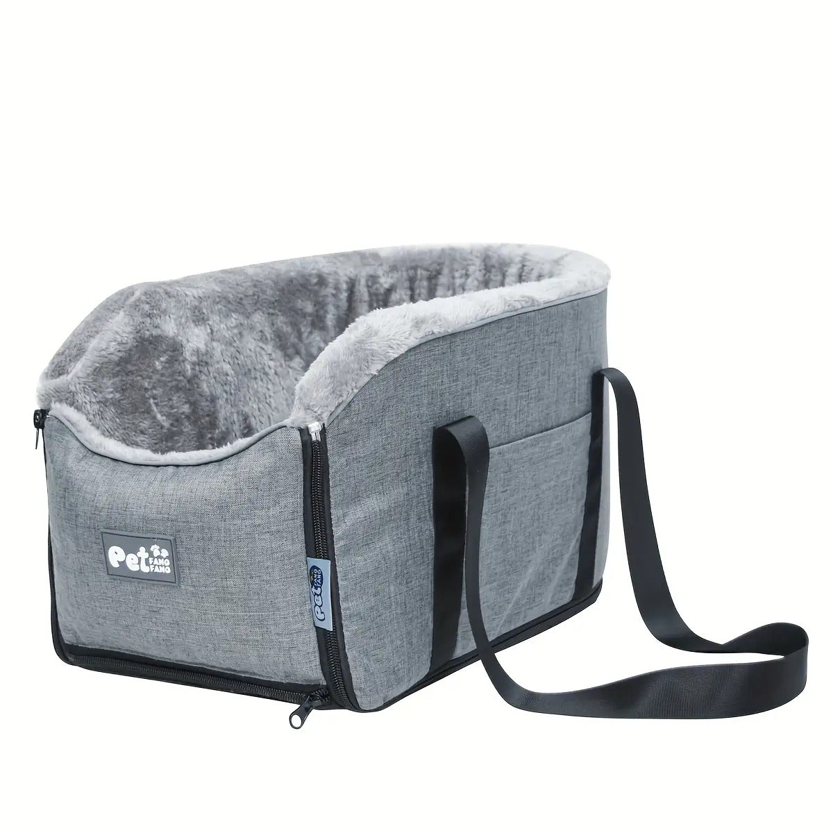 PETFANGFANG Portable Cozy Pet Car Seat | Polyester Dog & Cat Travel Bag for Small to Medium Pets