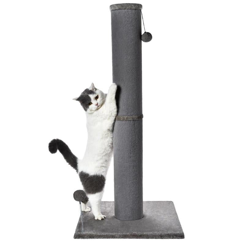Tall Cat Scratching Post for Indoor Cats Gray Large