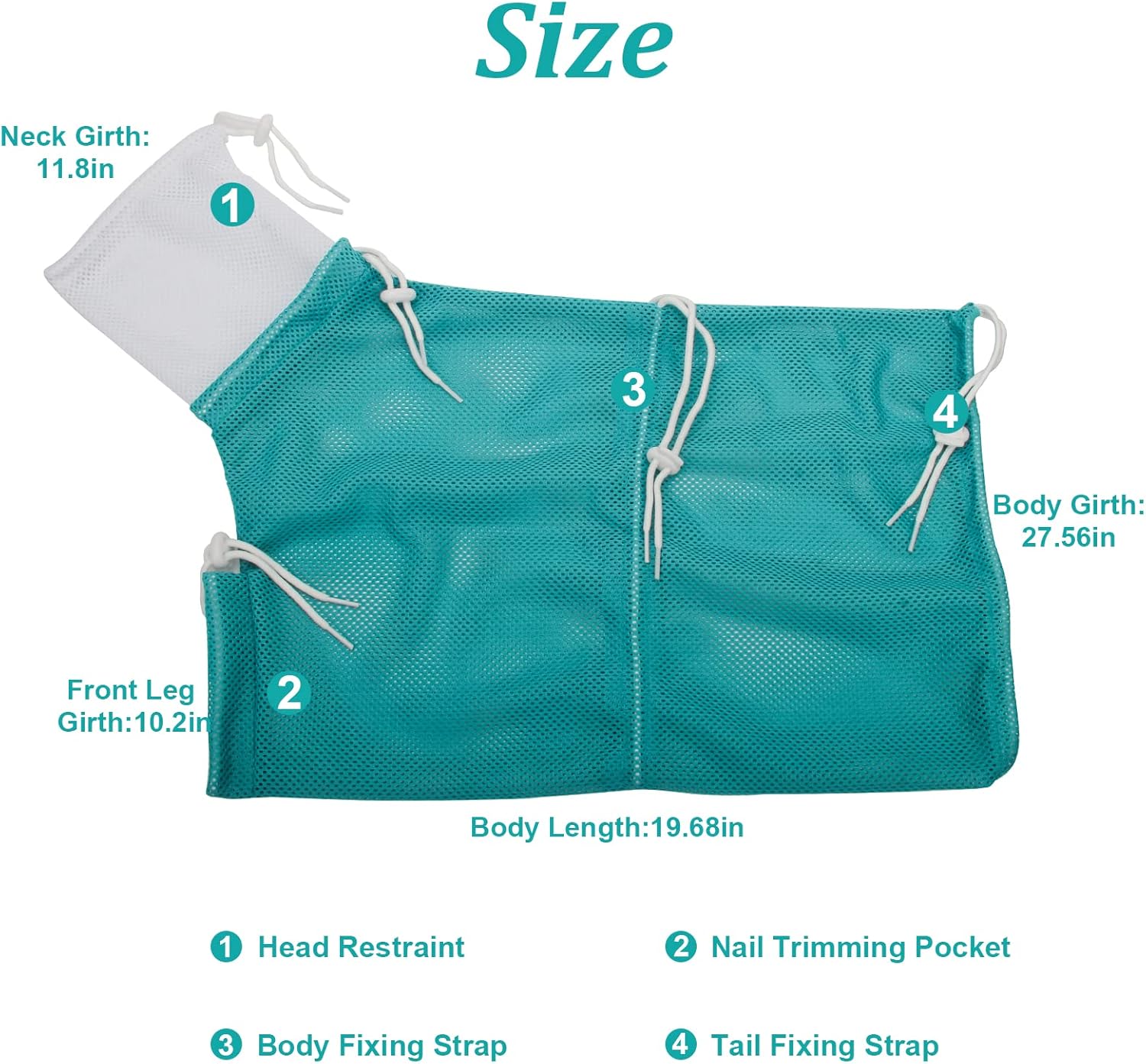 Adjustable Grooming Breathable Mesh Shower Bag