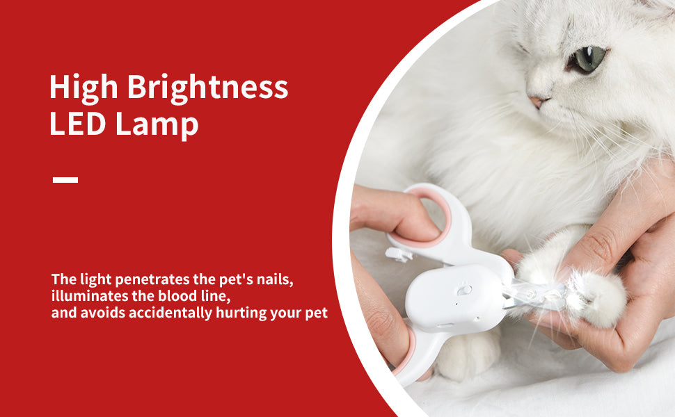 Pet Nail Clipper with LED & -U-V Light