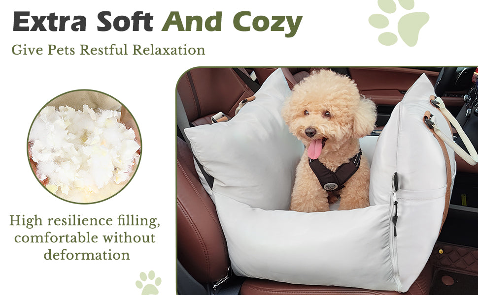 Dog Car Seat for Small Dog Soft Dog Booster Car Seat under 25lb