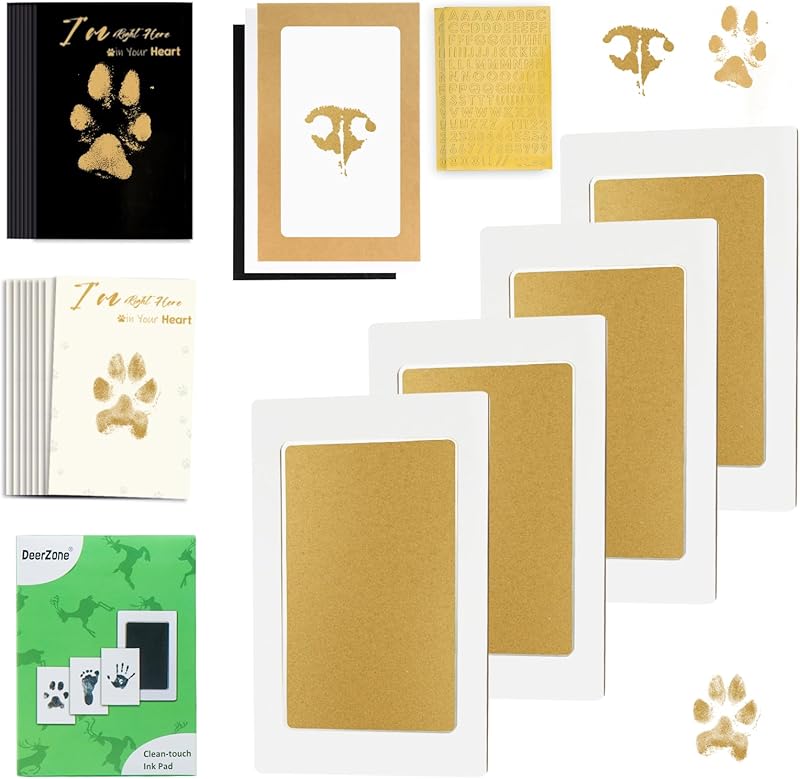 Inkless Paw Print Kit Dog Paw Print Kit Dog Nose Print Kit Clean Touch Ink Pads and Imprint Cards