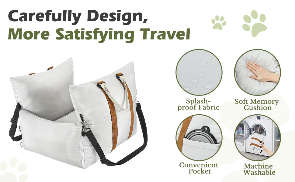 Dog Car Seat for Small Dog Soft Dog Booster Car Seat under 25lb