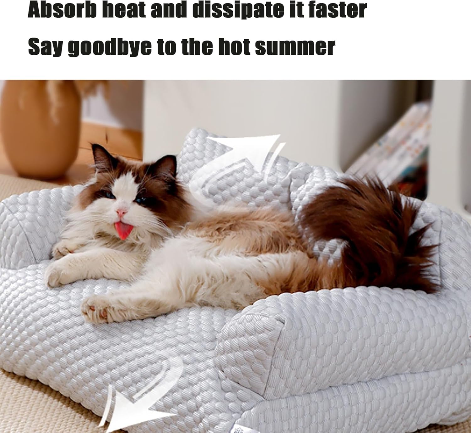 Ice Silk Cooling Pet Bed Breathable Washable Dog Sofa Bed