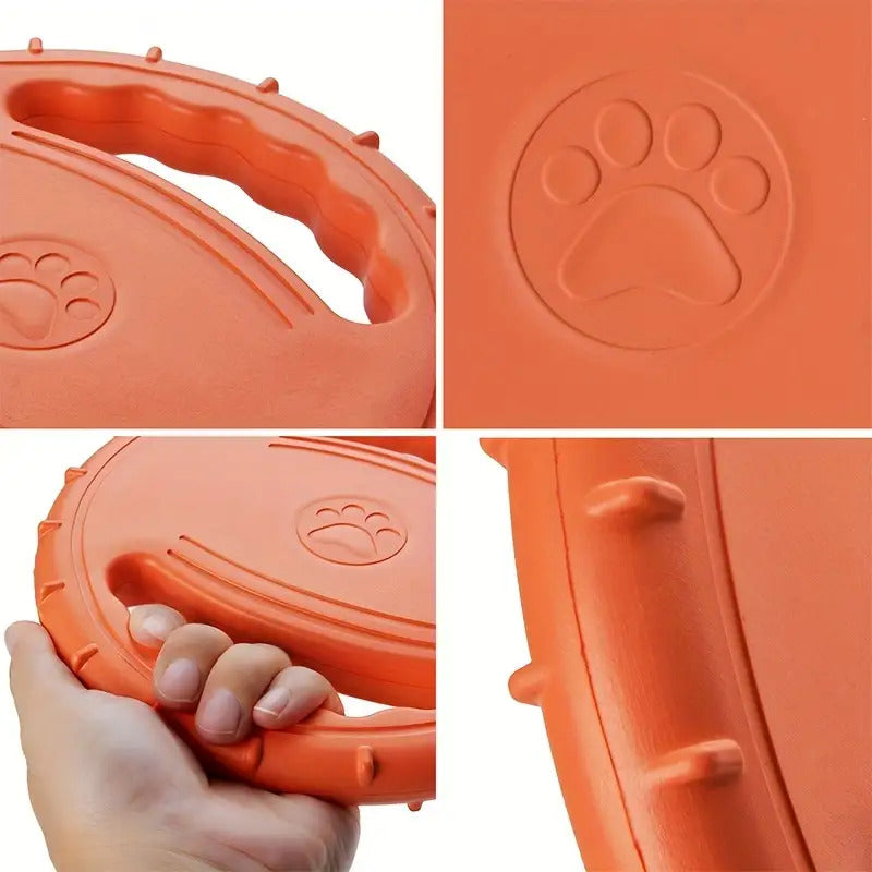 Chew-Resistant Durable Dog Training Flying Disc - Teeth Cleaning Rope Knot Toy for All Breeds