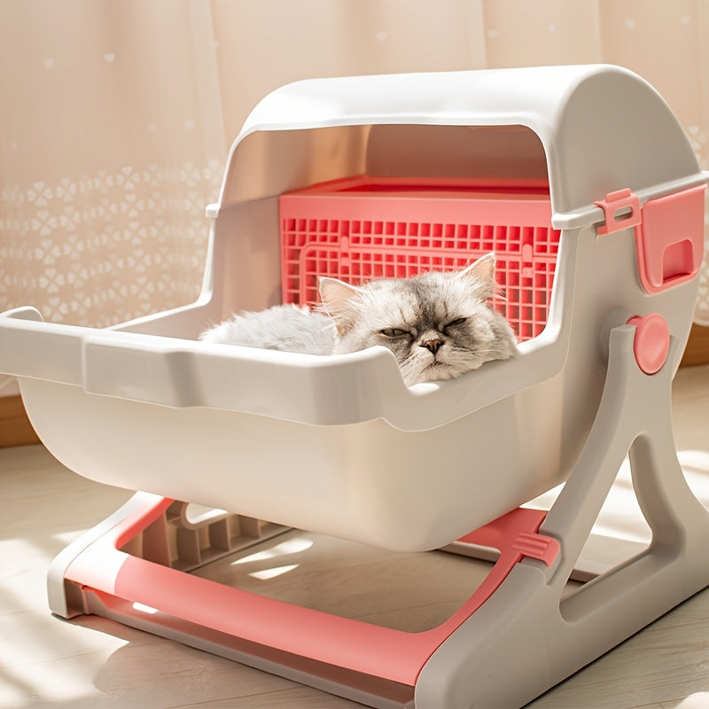 Semi-Automatic Self-Cleaning Cat Litter Box