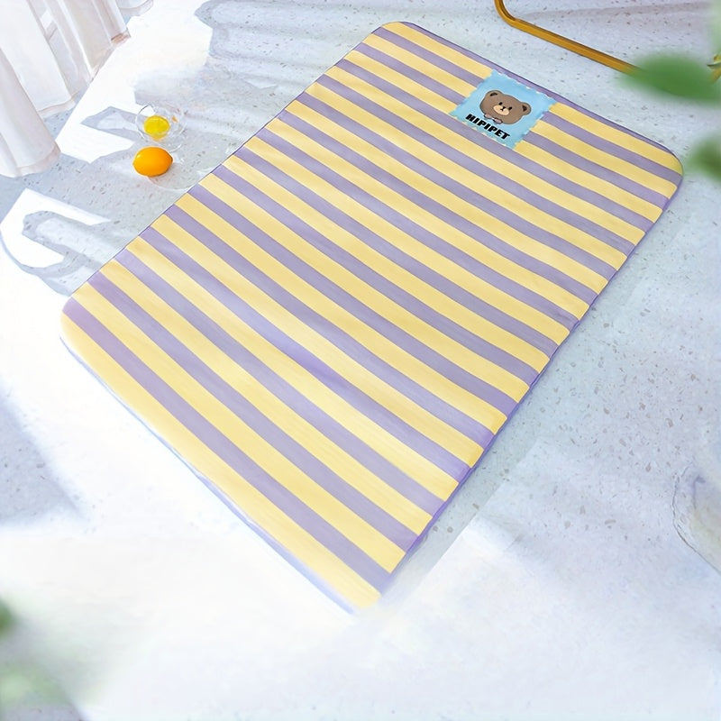 Portable Washable Striped Cooling Pet Mat