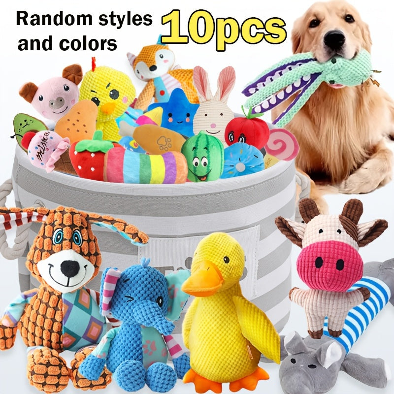 5/10 Random Style Dog Squeak Toy Set