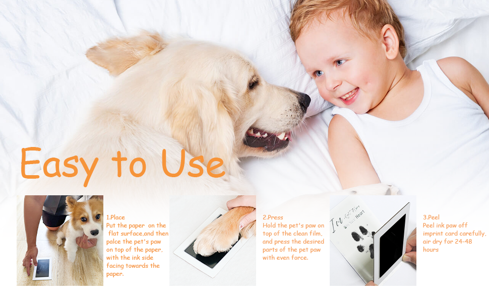 Inkless Paw Print Kit Dog Paw Print Kit Dog Nose Print Kit Clean Touch Ink Pads and Imprint Cards