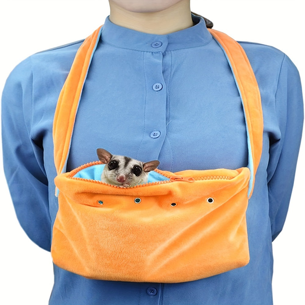 Flannel Small Pet Sling Carrier for Hamsters & Moles