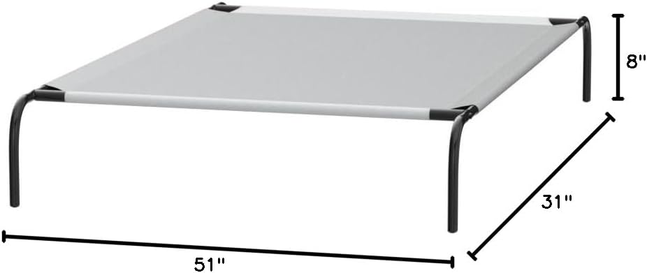 Basics Cooling Breathable Elevated Dog Bed with Metal Frame