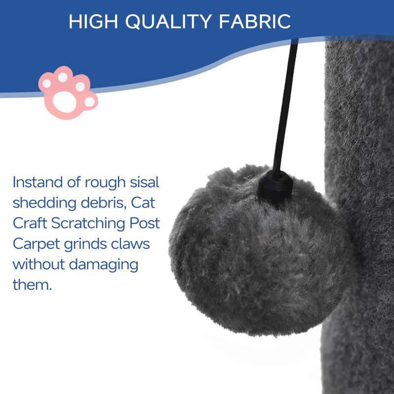 Tall Cat Scratching Post for Indoor Cats Gray Large