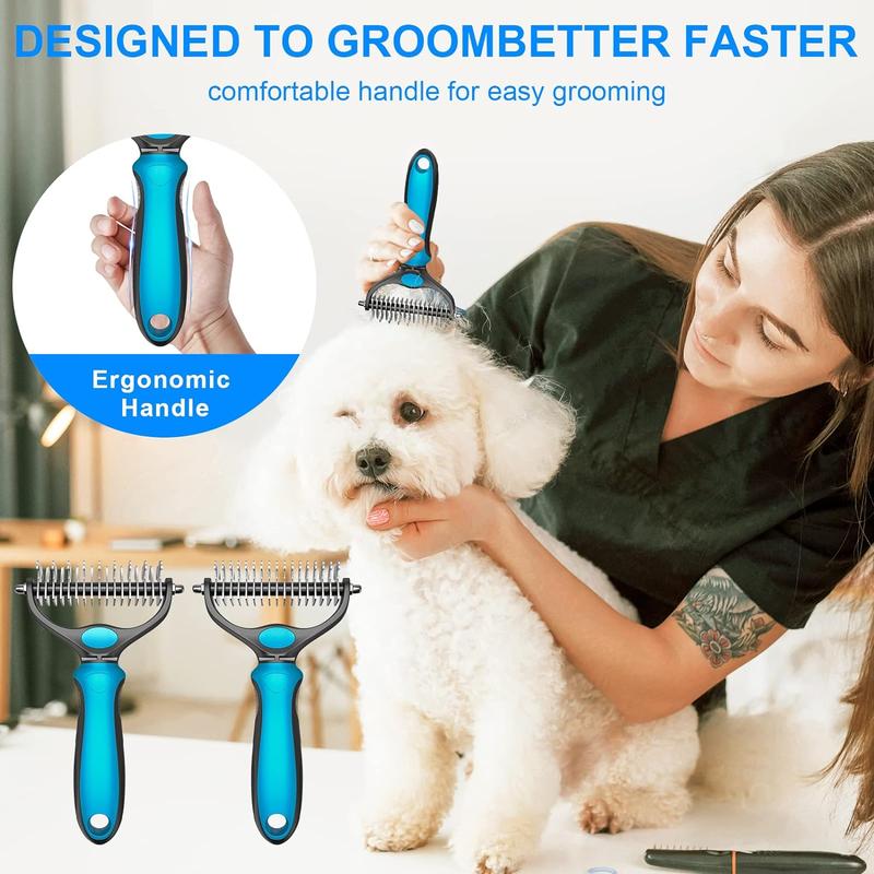 Pet Grooming Brush Double Sided Undercoat Rake