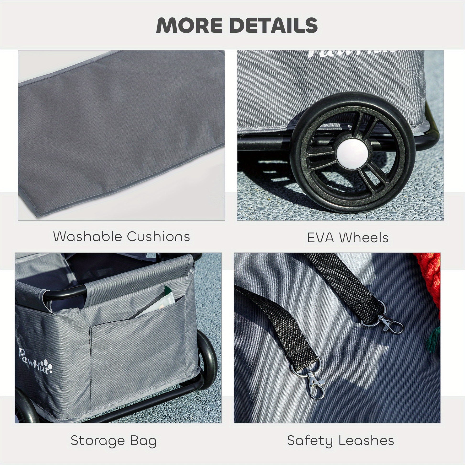 4-Wheel Folding pet stroller with Lightweight Compact Foldable