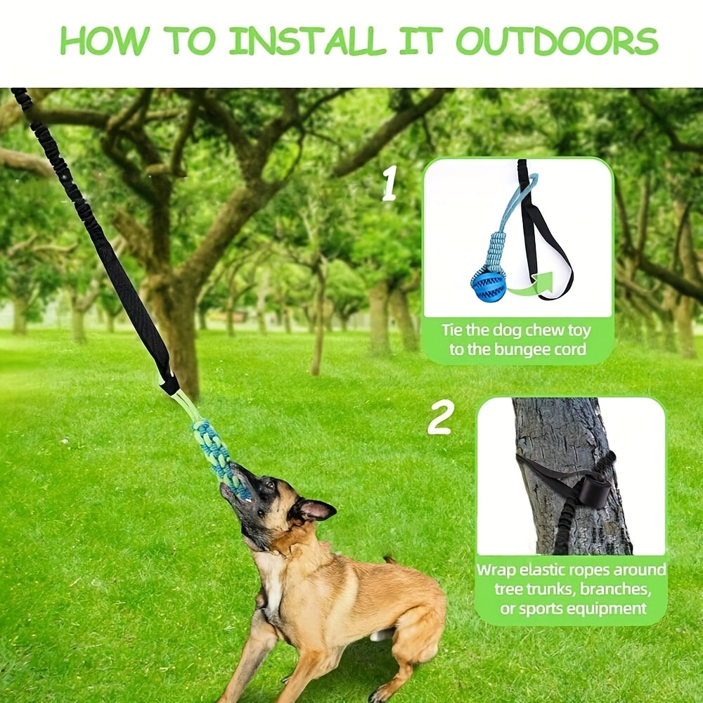 Interactive Dog Tug of War Toy Durable Fabric Tug Rope