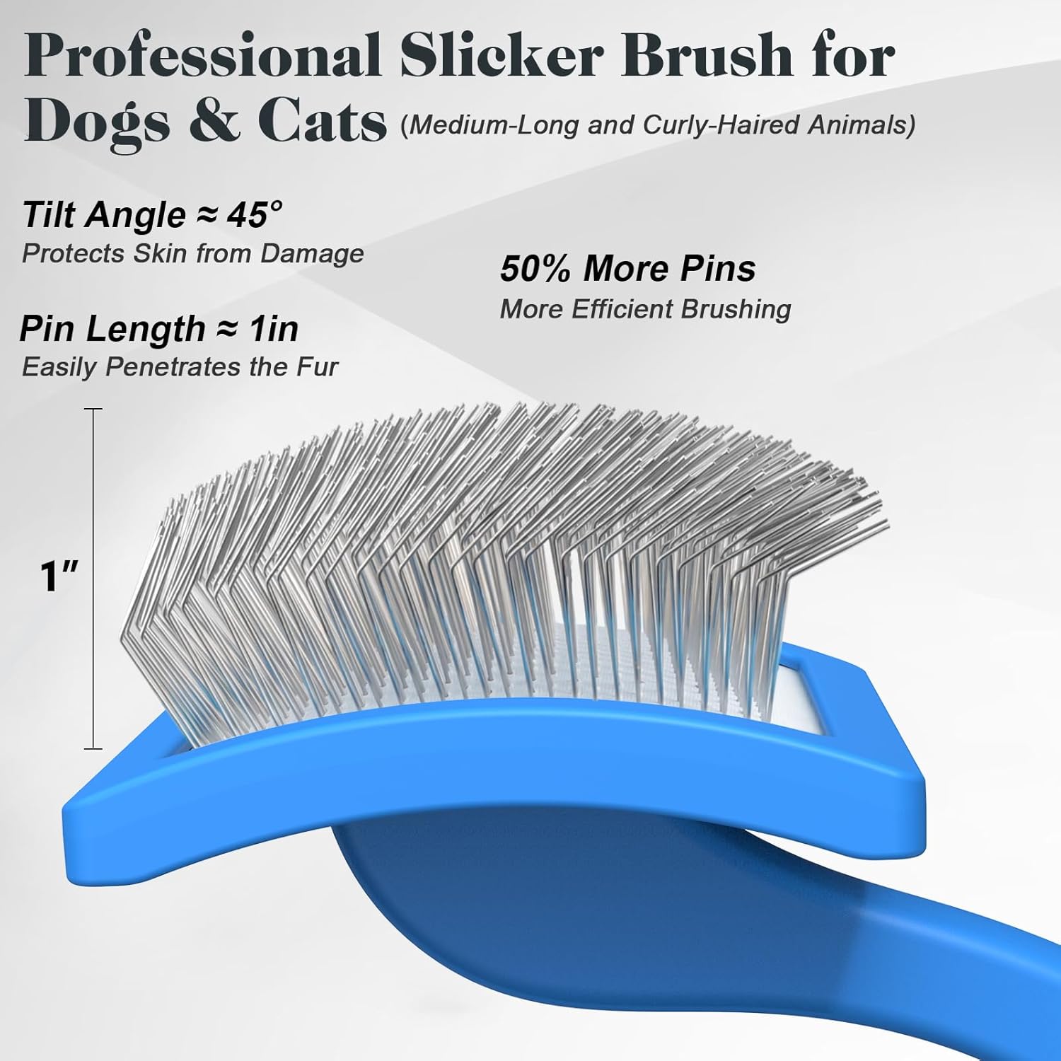 2PCS Slicker Brush for Dogs & Pet Comb,Professional Dog Grooming Brush
