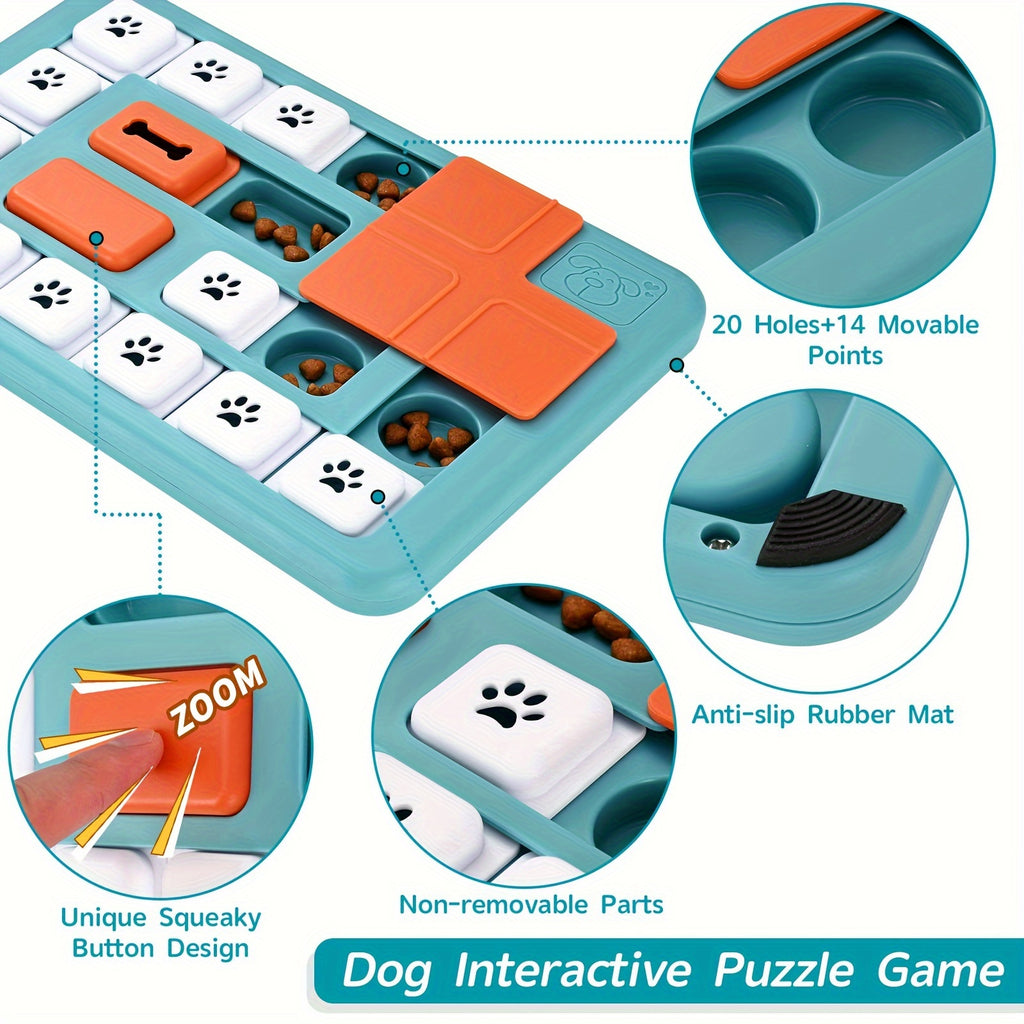 Durable Interactive Dog Puzzle Toy - Squeaky Treat Dispensing Game