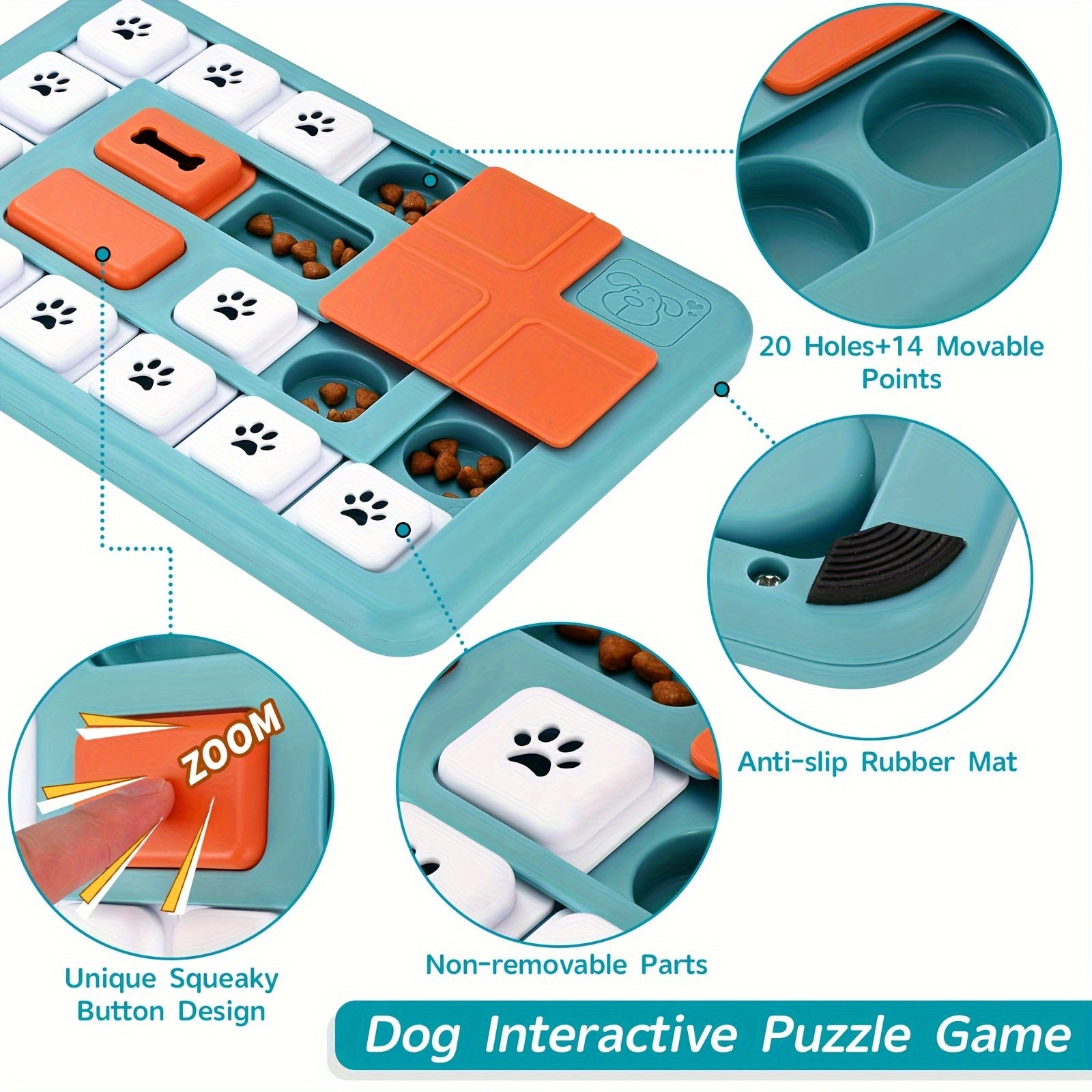 Durable Interactive Dog Puzzle Toy - Squeaky Treat Dispensing Game