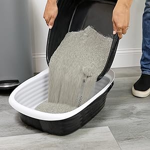 Arm & Hammer Large Sifting Litter Box Scoop Free Cat Litter Tray with Microban, Made in USA