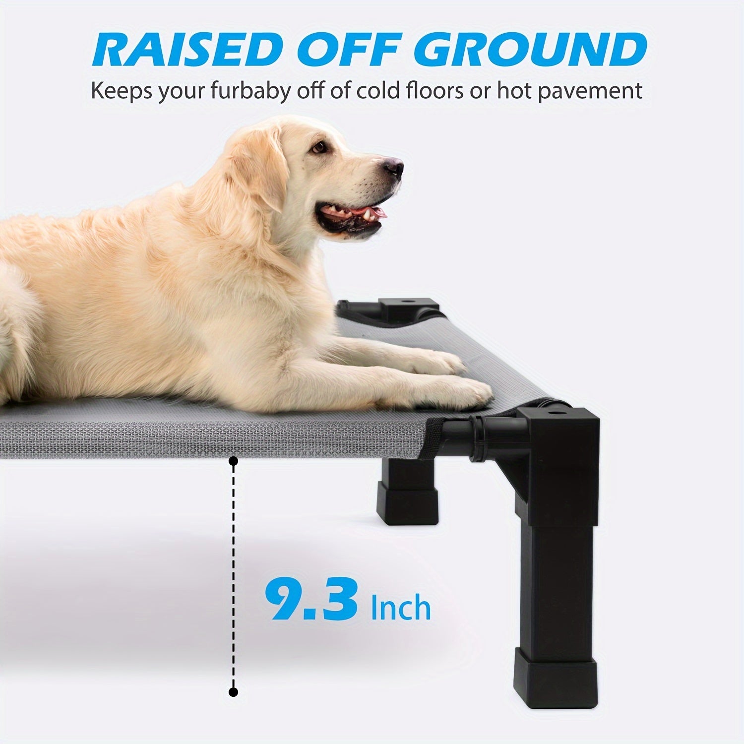 Cooling Elevated Dog Bed with Washable Breathable Mesh