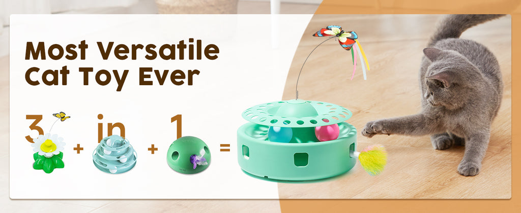 Cat Toys 3in1 Automatic Interactive Kitten Toy
